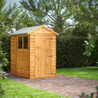SAVE £69 - 6x4 Power Overlap Apex Shed