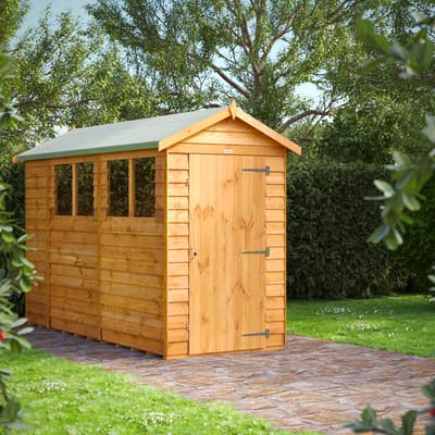 SAVE £89 - 10x4 Power Overlap Apex Shed