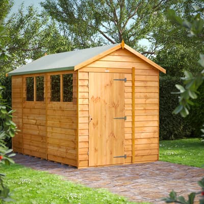 SAVE £105 - 10x6 Power Overlap Apex Shed