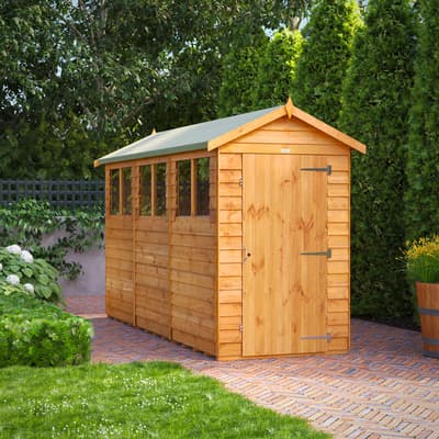 SAVE £125 - 12x4 Power Overlap Apex Shed