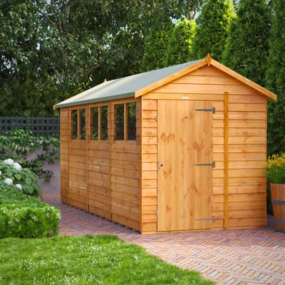 SAVE £154 - 14x6 Power Overlap Apex Shed