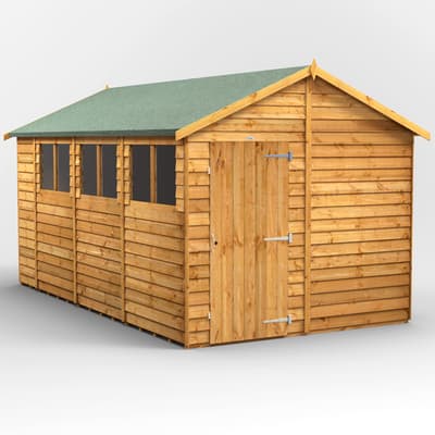 SAVE £200 - 14x8 Power Overlap Apex Shed