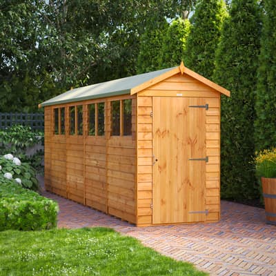 SAVE £175 - 18x4 Power Overlap Apex Shed