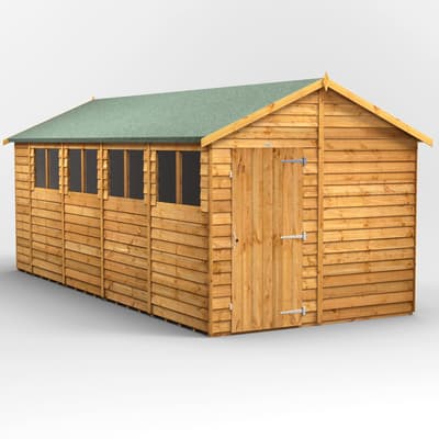 SAVE £265 - 18x8 Power Overlap Apex Shed
