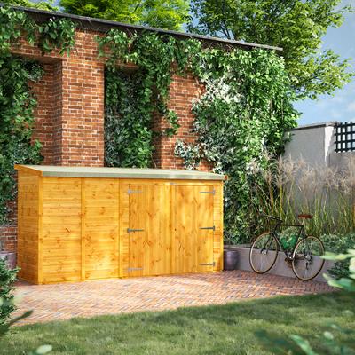 SAVE £100 - 10x3 Power Pent Bike Shed