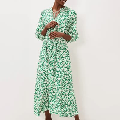 Green Print Phillipa Floral Maxi Dress