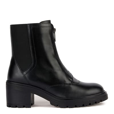 Black Damiana Leather Ankle Boots