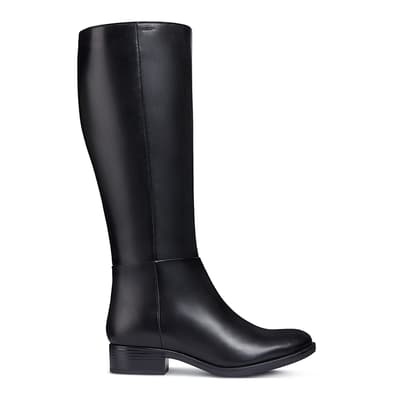 Black Felicity Leather Long Boots