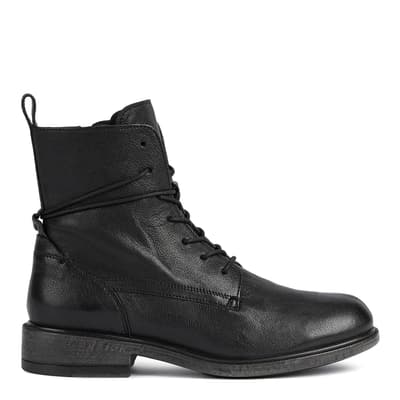 Black Catria Leather Ankle Boots