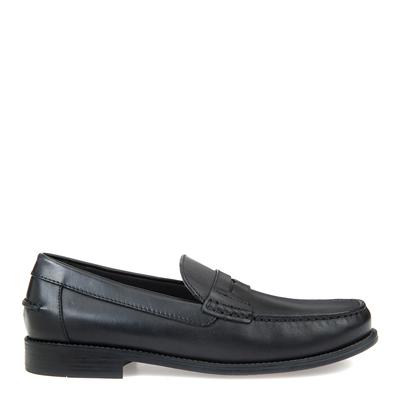 Black New Damon Leather Moccasins