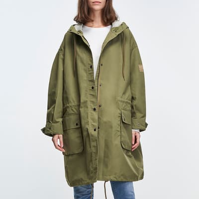 Khaki Oversized Raincoat