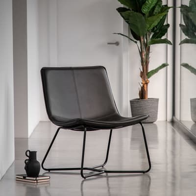 Alexandra Lounge Chair, Charcoal