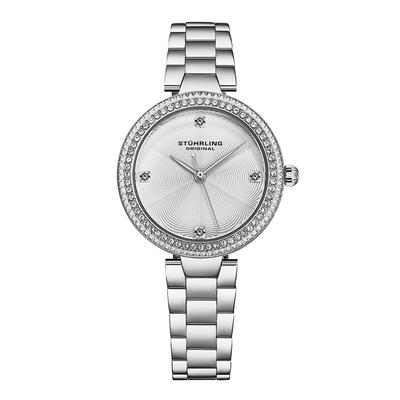 Womens Quartz Crystal Bezel Watch