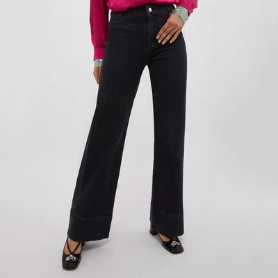 Black Agora Wide Leg Jean