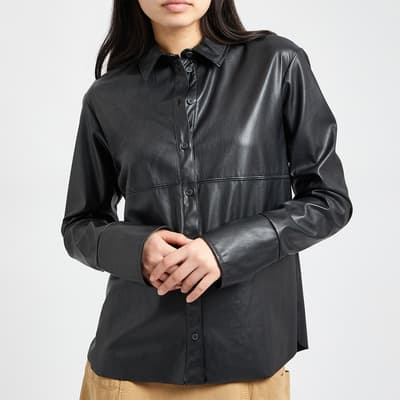 Black Iicomfor Leather Shirt