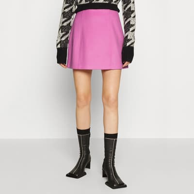 Pink Tinta Wool Skirt