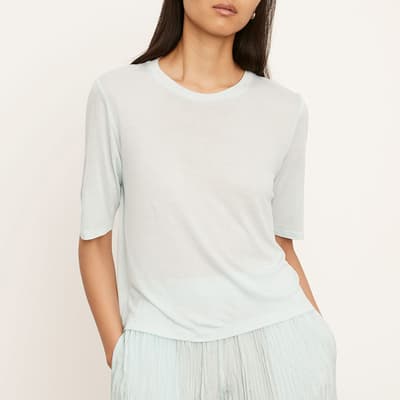Off White Elbow Sleeve Top