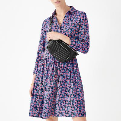 Blue Floral Print Emanuelle Dress