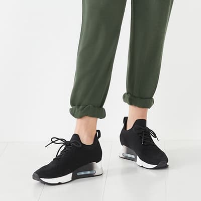 Black Low Top Knit Trainers