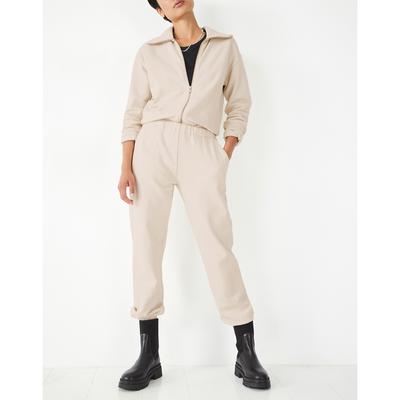 Cream Oasis Cotton High Neck Jumpsuit