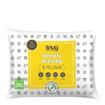 Snug Deeply Dreamy Pillows - 4 Pack