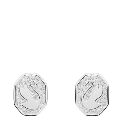 White Signum Crystal Earrings
