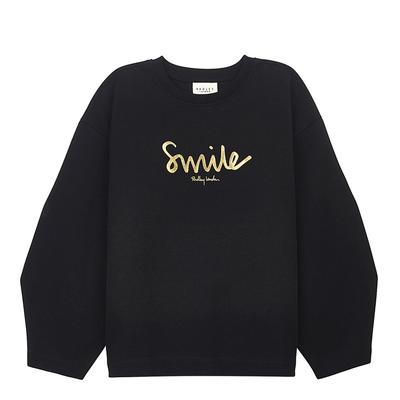 Black Pleat Cuff Sweater