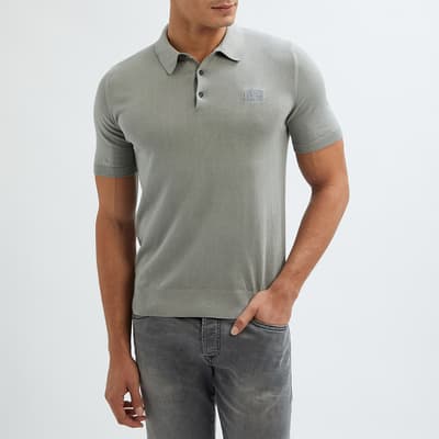 Grey Regular Fit Cotton Polo Shirt