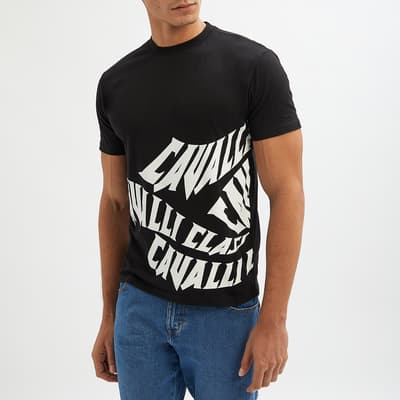 Black Logo Graphic Cotton T-Shirt