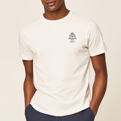 White Logo Graphic Cotton T-Shirt