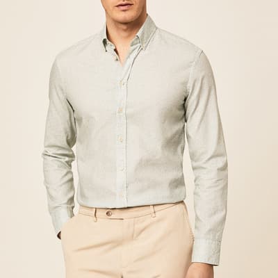 Grey Printed Cotton Shirt