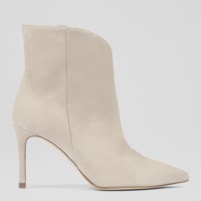 Cream Suede Taytum Ankle Boots