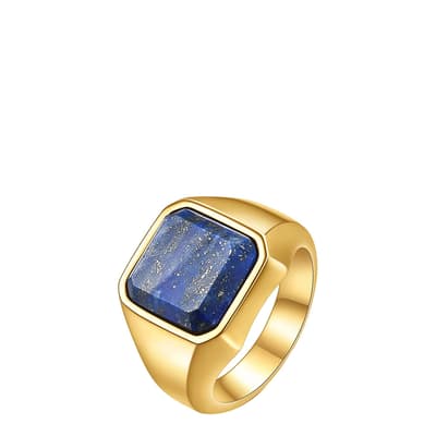 18K Gold Blue Lapis Ring