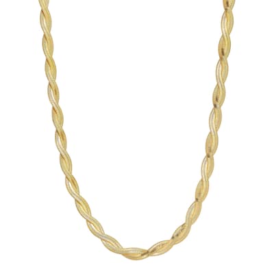 18K Gold Woven Goddess Necklace