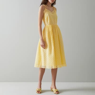 Yellow Francoise Cotton Midi Dress