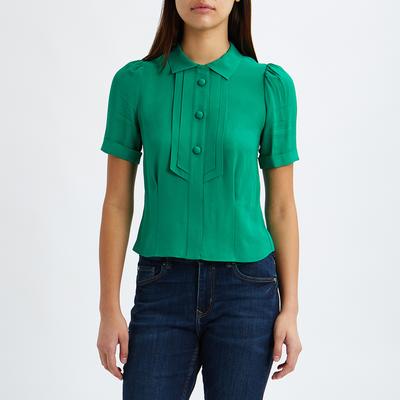 Green Shrimpton Woven Top
