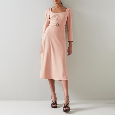 Pink Katerina Midi Dress