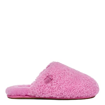 Pink Maxi Curly Slide Slippers