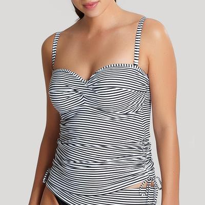 Black & White Anya Stripe Tankini Top