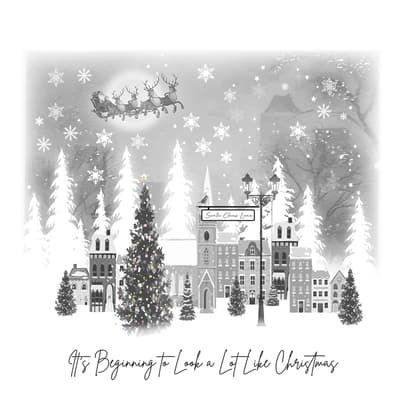 Pack of 12 Town Christmas Cards