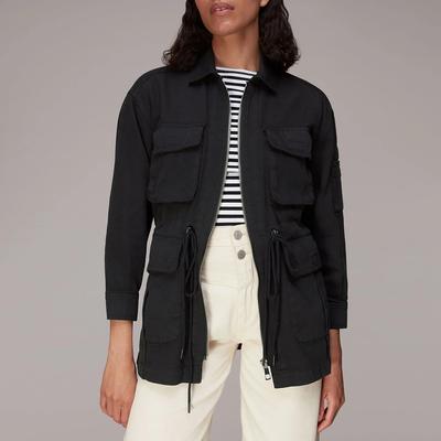 Black Carly Cargo Military Jacket