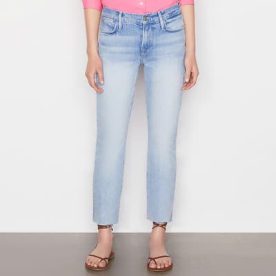 Light Blue Le High Straight Stretch Jeans