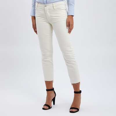 White Le High Straight Stretch Jeans