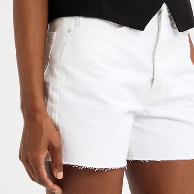 White High Rise Vintage Shorts