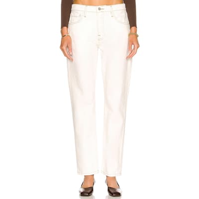 White Le Slouch Straight Jeans