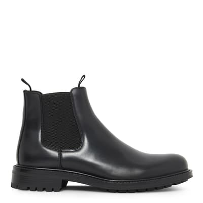Black Wallace Leather Classic Ankle Boots