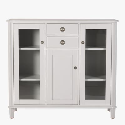Henshaw Low Display Cabinet,  Pale Steel