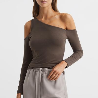 Mink Rosie Cold Shoulder Top