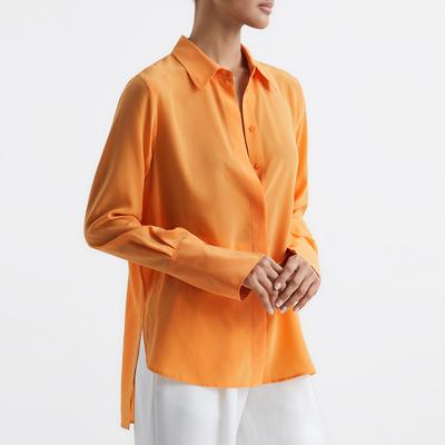 Orange Kia Silk Shirt