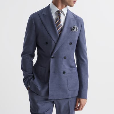 Blue Marquee Wool Blend Jacket